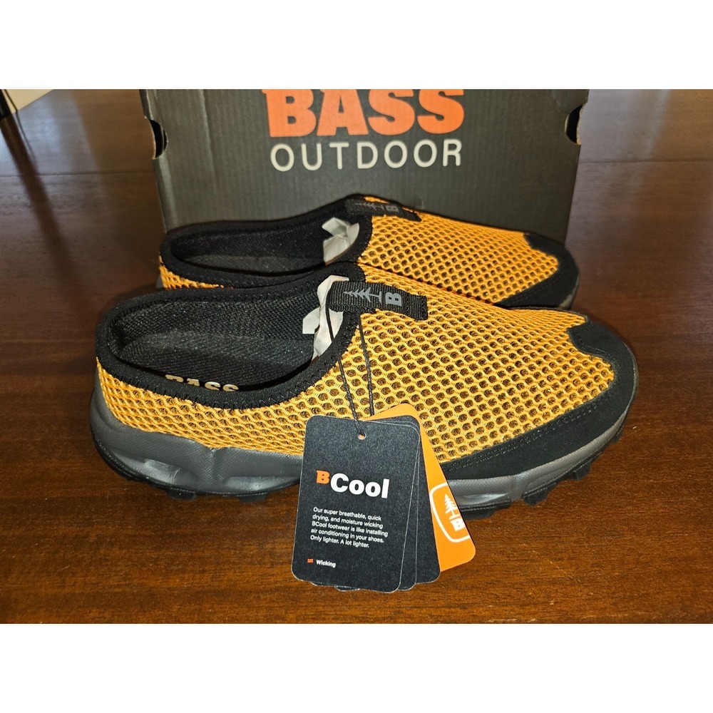 NWT Bass Outdoor Aqua Mesh Slide Shoes Men's Size 7‎  Orange New in box
